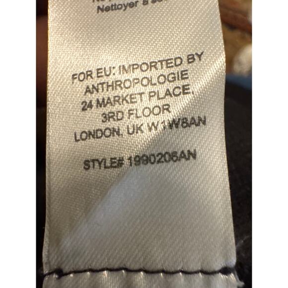 Current Air Anthropologie Black Faux Wrap Dress Small Semi-Sheer Sleeves Gothic - Picture 7 of 7